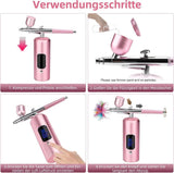 Wireless Airbrush Machine with USB Charging 3 Speed Modes for Nail Art Cake Decorating and Painting, V1188-MS-325-0103