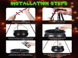 Halloween Outdoor Decorations Witch Cauldron Tripod Stand Fog Machine With - Black - Size 130cm V1107-129-27299-BLK-130CM
