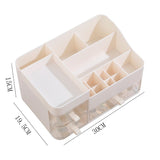 White Makeup Organizer with 3 Drawers -Plastic Skincare and Cosmetic Storage for Vanity V1369-AZ3-W-01917