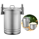 Stainless Steels Steaming Pots Camping Hiking Rice Cooker Rice Soup Outdoor Cookware Travel V1369-AZ3-W-13748