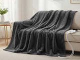 Giselle Electric Throw Rug Double Size 200x180cm Coral Fleece Heated Blanket Grey EB-C-THROW-RUG-200-GY