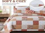 Queen Size Checkered Bedspread Set Vibrant Retro Pattern V745-MAC090523Q13U
