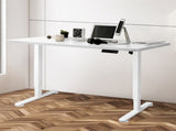 Levede Motorised Standing Desk Height 120cm White 800x 1.5MM DH4948-120S-WHWH