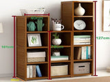 3 Piece Bamboo Adjustable Shelf Set Bookcase Display Storage Rack Stand V63-838791