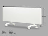 Nobo 1500W NTL4S15-FS40 Electric Panel Heater Thermostat & Castors