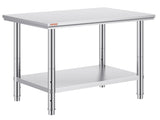 910x610mm Stainless Steel Kitchen Bench Commercial Work Food Prep Table V952-60X90X80CFGZT0001V0