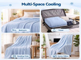 Giselle Cooling Blanket 140cm x 210cm Single Summer Quilt Sleepers Double Sided CBK-140X210-BU