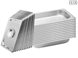 SOGA 12X Gastronorm GN Pan Full Size 1/3 GN Pan 6.5 cm Deep Stainless Steel Tray With Lid GP5415WLIDX12