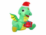 Jingle Jollys Christmas Inflatable Dragon 1.8M Height LED Outdoor Decorations Illuminated XMAS-INF-GRAGON-6FT