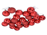 24Pcs Christmas Tree Ball 6cm Glittering Decoration Ornament for Home Party OfficeRed V1294-YM0523-3117210198812