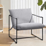 Artiss Armchair Lounge Chair Sling Grey UPHO-G-ARM01-FLD-GY