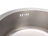 Kitchen Sink 304 Stainless Steel Brushed Single Bowl Rust Proof Round Sink for Home Bar 36cm V1294-YM0901-3118240116411