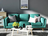 3 Seater Sofa Teal Fabric Lounge Set for Living Room Couch with Wooden Frame V43-SOF-YOKTL3S