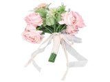 Wedding Bouquet Fake Rose Flower Holding Bunch for Decoration Photography Art Photo Pink V1294-YM0715-3115210293211
