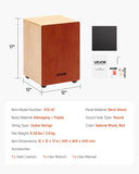 Cajon Box Drum, with Internal Guitar Strings, Lightweight Wooden Percussion Box, Portable V952-MXGCGKJTXWBXZSUG4001V0