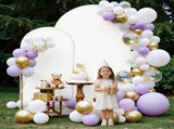 Arch Stand, Set of 2, 2.2 m and 1.8 m, Stable Structure, Easy Assembly, Gold Metal Arch V952-BYDGMJLJTDBZ1SEAH001V0