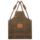 Woodworking Apron for Men, Work Apron with Multiple Tool Pockets, Durable Waxed Canvas Apron, Heavy V1369-AZ3-W-18825
