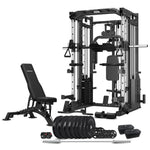 CORTEX SM-25 6-In-1 Power Rack with Smith & Cable Machine + BN-9 Bench + Ultimate Olympic Bumper V420-CSST-SM25-E