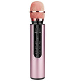 Multifunctional Wireless Bluetooth Karaoke Microphone Pink V1263-JX-6968-2