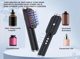 Black Vibrating Scalp Massager Comb - LED Therapy & Oil Infuser for Hair Growth V888-ELOSUNG26408