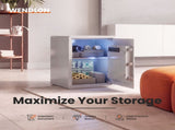 Wendlon White Touch Screen Safe Box with Electronic password, Backlit Keypad, LED Light, Anti-Rust & V1411-AU000050EW