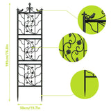 2pcs Metal Garden Trellis Fence for Climbing Plants and Rose Support V767-HW-XZ1149