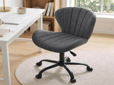 Artiss Ergonomic Office Chair Armless Height Adjustable Computer Desk Chair Fabric Dark Grey OCHAIR-M-2589-DG