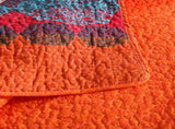 100% Cotton Rust Sapphire Boho Floral Coverlet Bedspread Set V745-MMPAC060969Q13U