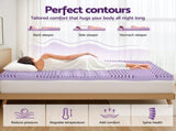 Giselle 8cm Memory Foam Mattress Topper Lavender Infused Bamboo Cover 7-Zone Queen MATTRESS-TOP-7Z-8LA-Q