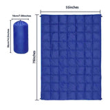 Blue Lightweight Travel Blanket with Buckle 0.68kg Waterproof Nylon Poncho for Camping and Picnic V888-ELOSUNG56530