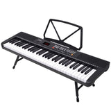 Karrera 61-Key Electronic Piano Keyboard with LED and Folding Stand in Black CHJ-SD1 EKB-CHJ-SD1-BK