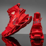 Men'S Casual Shoes Blade Style Shoes Breathable Sports Shoes Shock Absorbing - Red - Size 43 V1106-919-10345-RED-43