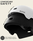OutdoorMaster Skateboard Bike Helmet for Adults &Youth - Multi-Sport Certified Impact Resistant with XFOM-OMK-WHT-S