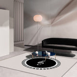 Musical Note Black White Piano Key Printed Round Carpets Area Rugs for Home Living Room Bedroom V1294-YM0716-10104490