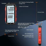 Auto Ranging Digital Multimeter with Rechargeable Type C Power, 6000 Count Reading, and Large V1369-AZ3-W-14106