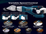 Metal Shear, Sheet Metal Cutter Cordless with 360-Degree Pivoting Head, Double Blades, 25000 RPM V952-WSJSJQJJSBDDOYCP9001V9