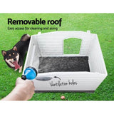 i.Pet Dog Kennel House Extra Large Outdoor Plastic Puppy Pet Cabin Shelter XL Grey PET-DH-P424-GR