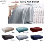 Ardor Lucia Luxury Push Blanket Silver Super King V442-INT-BLANKET-LUCIA-SILVER-SK