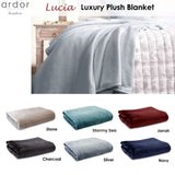 Ardor Lucia Luxury Push Blanket Charcoal King V442-INT-BLANKET-LUCIA-CHARCOAL-KI