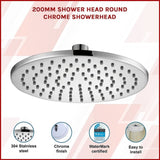 200mm Shower Head Round Chrome Showerhead V63-823291