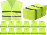12 Pack High Visibility Safety Vests, Mesh Security Vest with 2 Reflective Silver Strips, V1259-DP01-A-871