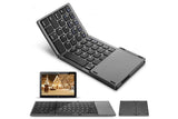 Foldable Bluetooth Keyboard with Touchpad Full-Size Travel Keyboards for Windows iOS Android-USB-B V1263-JX-7605