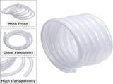 1/2" ID - 50 ft Heavy Duty Braided Clear Vinyl Tubing, Flexible High Pressure Reinforced PVC V1258-DP02-WO-381