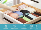8 Pack Drawer Dividers, Clear Plastic Drawer Organizers for Clothing, Kitchen and Office Storage, V1237-ZY00B09DK9M69S