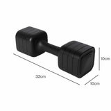 Centra Dumbbell Set Adjustable Dumbbells With TPU Grip For Home Gym Black 2pc SP1112-BK-AU