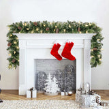 Christabelle 2.7m Christmas Garland with LED Lights Glittery Snow Bristle Tree Decoration Ornam 112_NATGB102