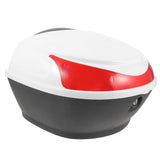 Motorcycle Tail Box Plastic Storage Case White 1 Set Riding Accessories Secure V1192-AZ-W-26903