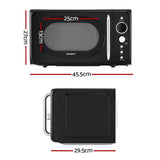 Devanti 20L Microwave Oven 700W Black MIO-EF20L-BK