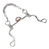 120mm Horse Mouth Snaffle with Chain Stainless Steel Horse Bit for Equestrian Training Equipment V1294-YM3111220273811-0421