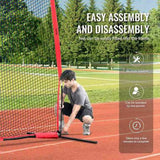 Barricade Backstop Net, 20x10 ft Ball Sports Barrier Netting, Portable Practice Equipment with Carry V952-DQW2010YC000EHXS0V0